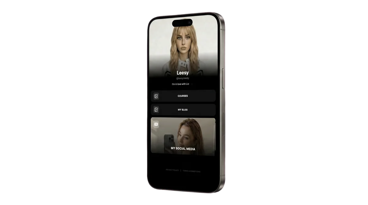 Linktery mobile preview